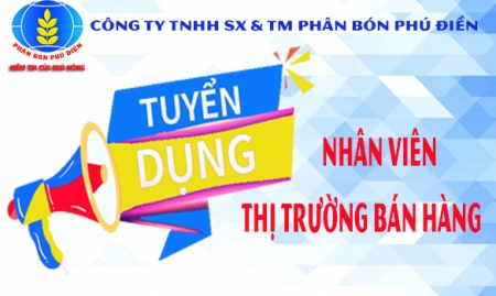  Phân Bón Phú Điền tuyển dụng nhân viên kinh doanh